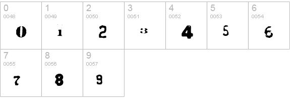 Octopus84 numbers 0-9 preview