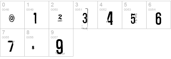 OctopusCentennial numbers 0-9 preview