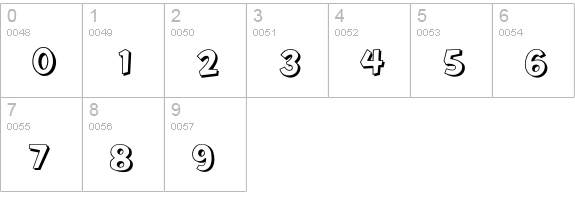 OdessaShadow numbers 0-9 preview