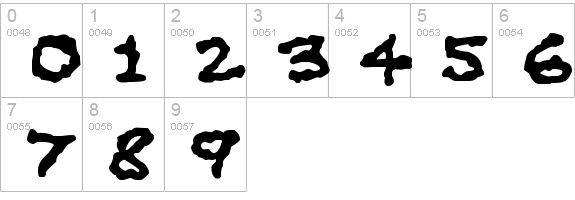 Oilslick
 numbers 0-9 preview