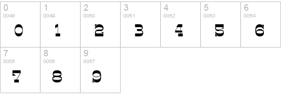 OK Corral numbers 0-9 preview