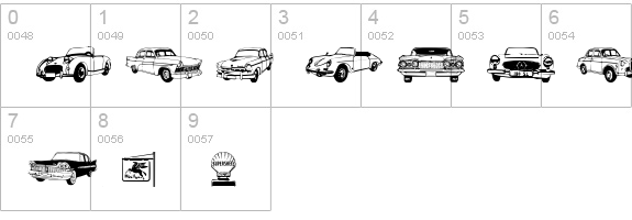 OLDCAR numbers 0-9 preview