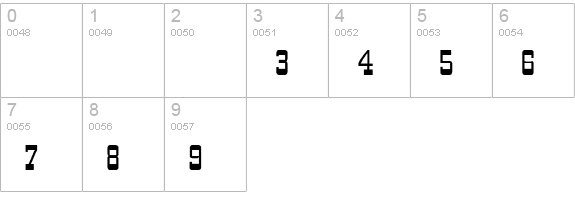 OldeWest-Normal numbers 0-9 preview