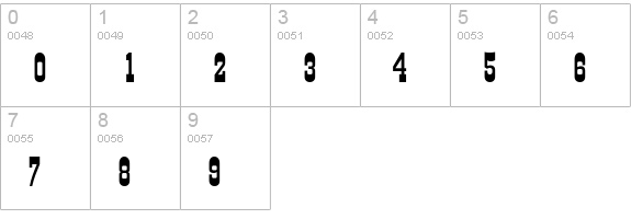 OldTown-Normal numbers 0-9 preview