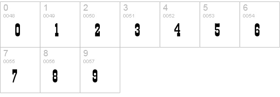 OldTowneNo536EF numbers 0-9 preview