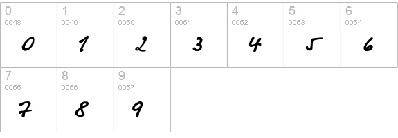 OlgaCTT numbers 0-9 preview