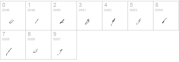 Olho de Boi  numbers 0-9 preview