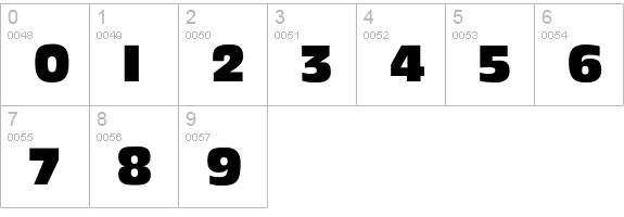 OliveAntiqueBlack numbers 0-9 preview