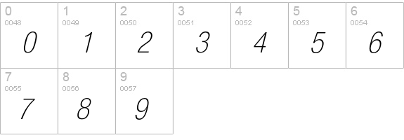 Olnova-LightCondIta numbers 0-9 preview