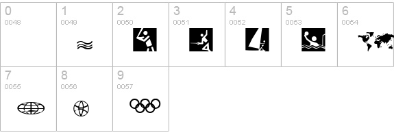 Olympicons 2 numbers 0-9 preview