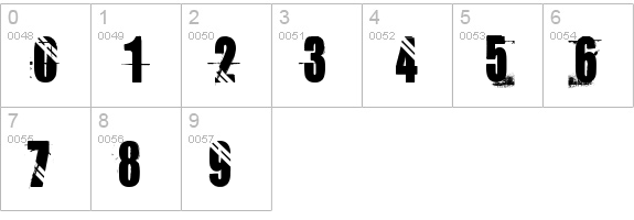 OLYMPIQUES numbers 0-9 preview