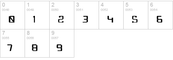Omellons Bold numbers 0-9 preview