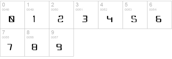 Omellons Medium numbers 0-9 preview