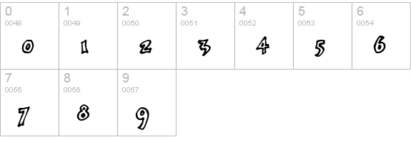 onepunchJim outline numbers 0-9 preview