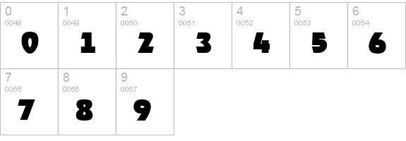 OnStageSerial-Black-Regular numbers 0-9 preview