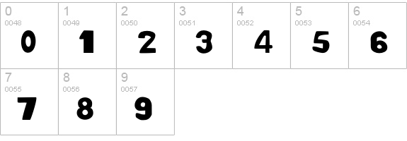Oogabooga-Irregular numbers 0-9 preview
