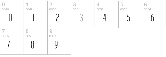 Operator Nine BTN Lined numbers 0-9 preview