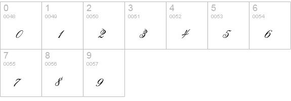 OPTICits numbers 0-9 preview