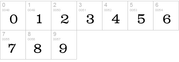 OPTICrawClarendon-Book numbers 0-9 preview