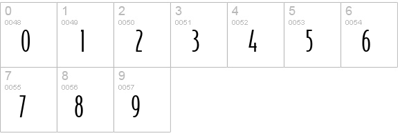 OPTIJake numbers 0-9 preview
