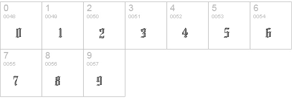 OPTILeonTextC numbers 0-9 preview