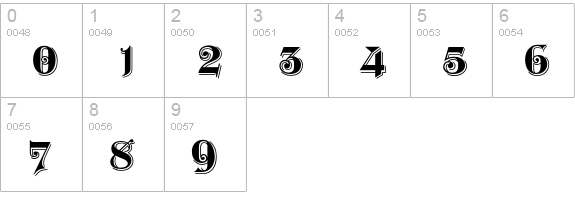 OPTIMorgan-TwentyNine numbers 0-9 preview