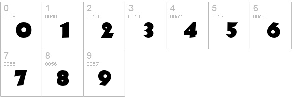 OPTINeuland-Black numbers 0-9 preview