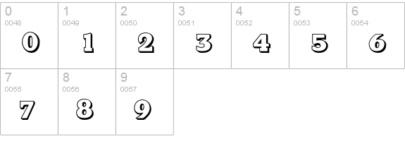 OPTIVatican numbers 0-9 preview