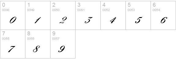 OpulenceJF numbers 0-9 preview
