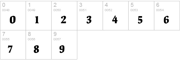 Origami Std Bold numbers 0-9 preview