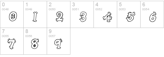 Oshare Honenuki numbers 0-9 preview