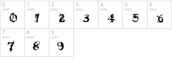 OspreyA numbers 0-9 preview