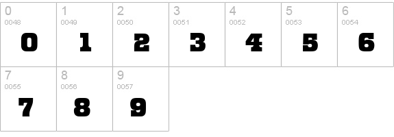 Otis-Regular numbers 0-9 preview