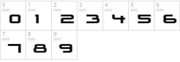 Outer Limits Extended numbers 0-9 preview