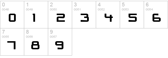Outer Limits Solid numbers 0-9 preview