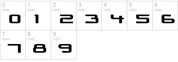 Outer Limits Solid Extended numbers 0-9 preview