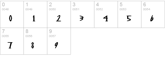 OutwestDark Regular numbers 0-9 preview
