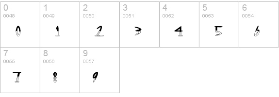 OutwestHalfEmpty Regular numbers 0-9 preview