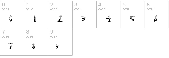 OutwestHalfFull Regular numbers 0-9 preview