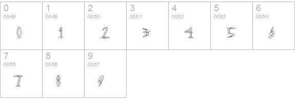 OutwestLight Regular numbers 0-9 preview