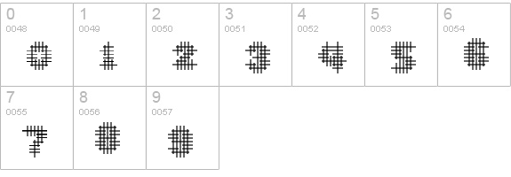 Overcross numbers 0-9 preview