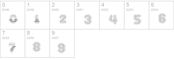 Overcross ExtraLight numbers 0-9 preview