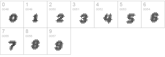 Overcross SemiBoldOblique numbers 0-9 preview
