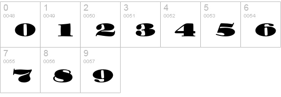 OzwaldICG numbers 0-9 preview