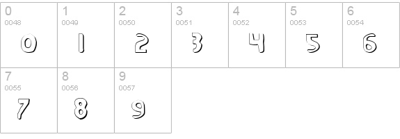 Ozymandias Outline numbers 0-9 preview