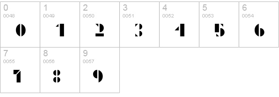 P22 Albers Three numbers 0-9 preview