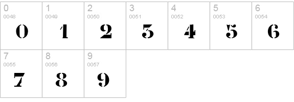 P22 Pop Art Stencil numbers 0-9 preview