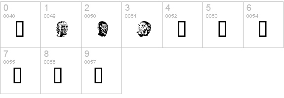 P22 Rodin Extras numbers 0-9 preview