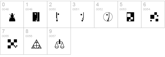 P22Bauhaus-Extras numbers 0-9 preview