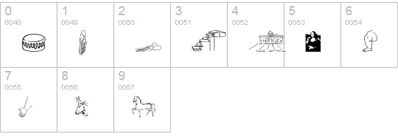 P22DaVinciExtras numbers 0-9 preview